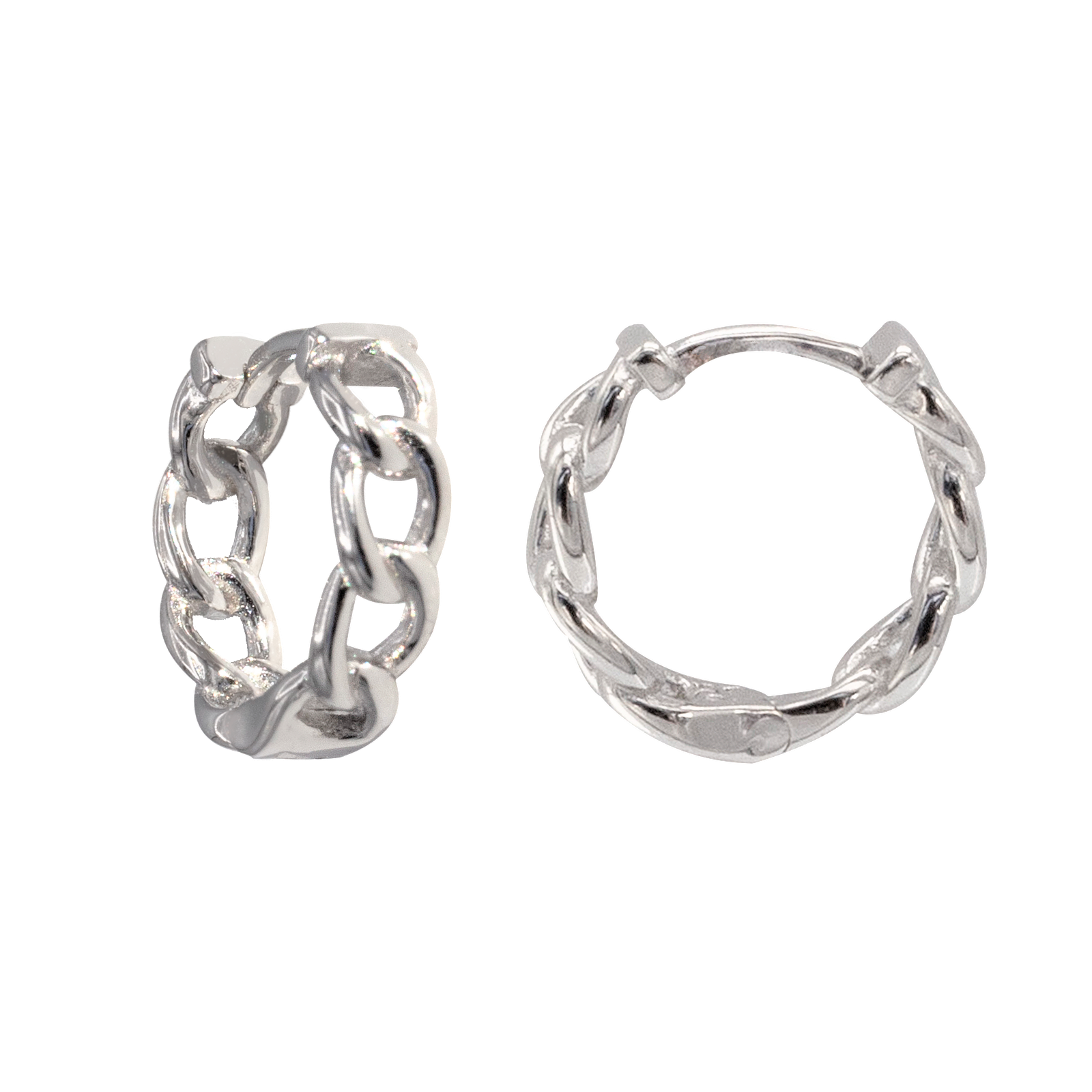 SoulSisters Ohrringe Ohrringe Creolen geflochtene Glieder aus 925 Sterling Silber vergoldet