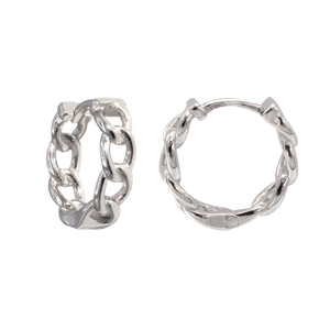 SoulSisters Ohrringe Ohrringe Creolen geflochtene Glieder aus 925 Sterling Silber vergoldet