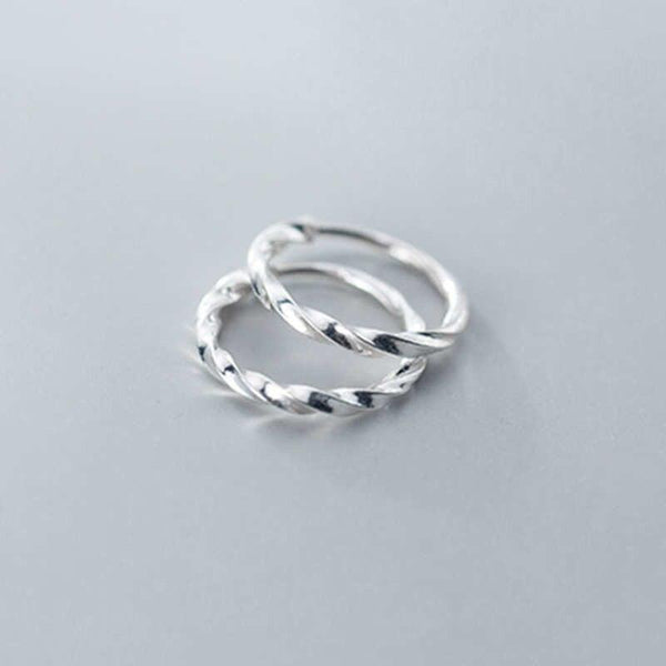 SoulSisters Ohrringe Ohrringe Creolen geriffelt aus 925 Sterling Silber, 13mm