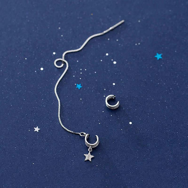 SoulSisters Ohrringe Ohrringe Earcuffs aus 925 Sterling Silber Stern