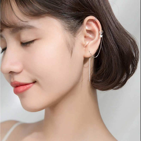 SoulSisters Ohrringe Ohrringe Earcuffs aus 925 Sterling Silber Stern