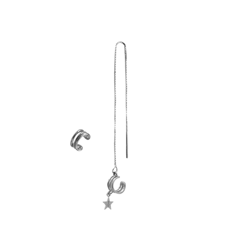 SoulSisters Ohrringe Ohrringe Earcuffs aus 925 Sterling Silber Stern