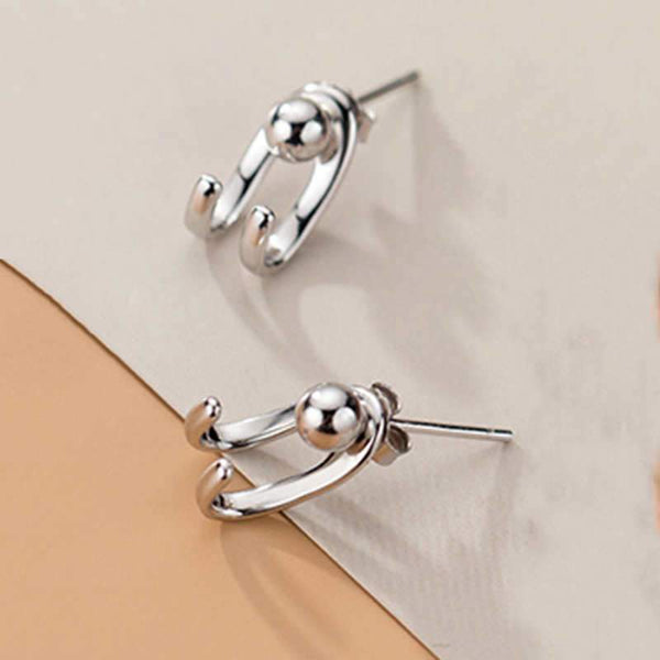 SoulSisters Ohrringe Ohrringe Earcuffs mit Kugel Ohrstecker aus 925 Sterling Silber