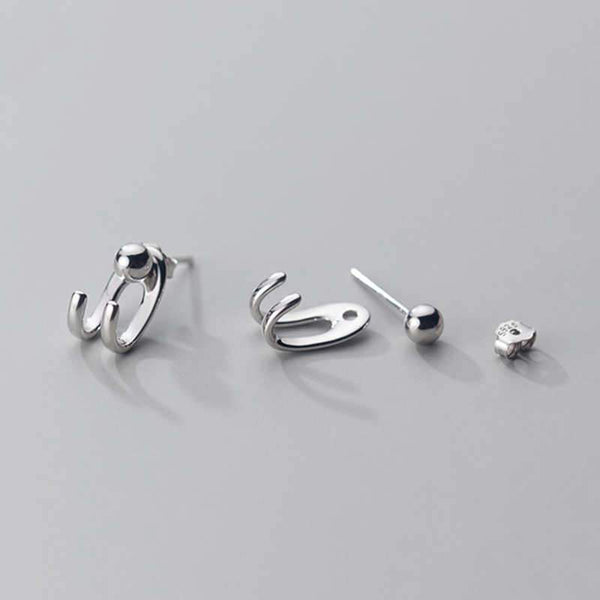 SoulSisters Ohrringe Ohrringe Earcuffs mit Kugel Ohrstecker aus 925 Sterling Silber