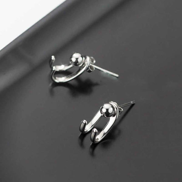 SoulSisters Ohrringe Ohrringe Earcuffs mit Kugel Ohrstecker aus 925 Sterling Silber