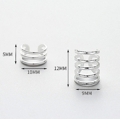 Ohrringe Earcuffs Set Multilayer aus 925 Sterling Silber