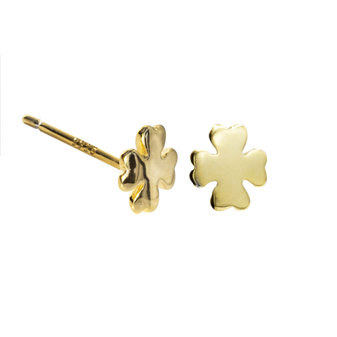 SoulSisters Ohrringe Ohrringe Glücksbringer 925 Sterling Silber vergoldet Ohrstecker Kleeblatt