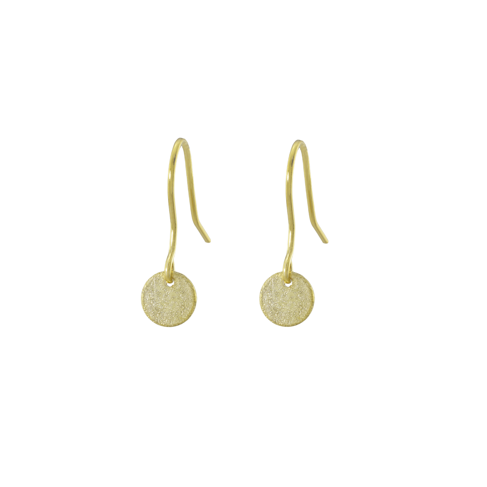 Ohrringe Hänger mit Plättchen aus 925 Sterling Silber vergoldet
