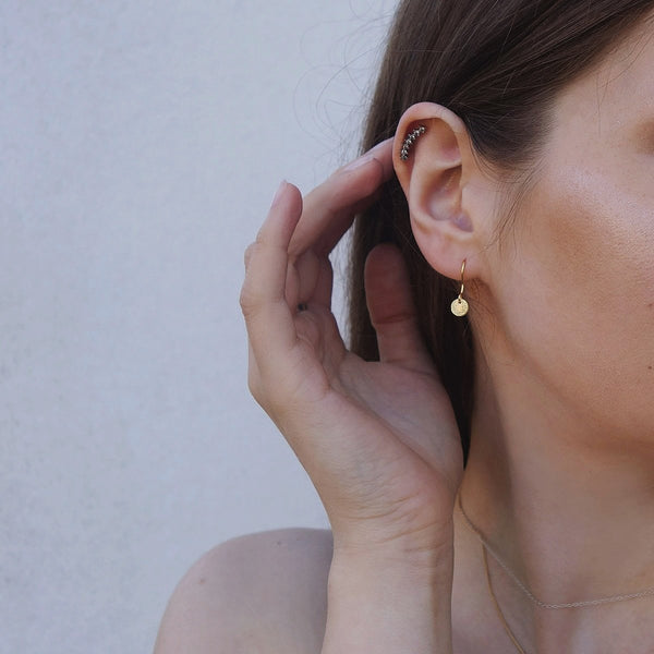 SoulSisters Ohrringe Ohrringe Hänger mit Plättchen aus 925 Sterling Silber vergoldet