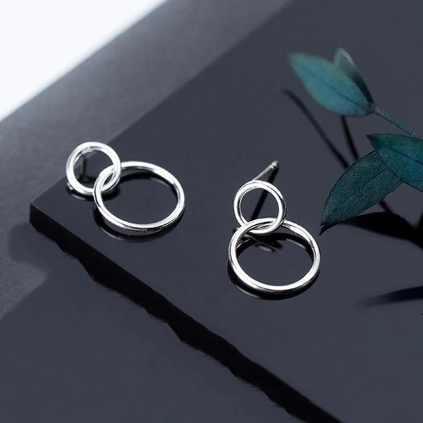SoulSisters Ohrringe Ohrringe Kreise aus 925 Sterling Silber, Ohrstecker 1,9cm