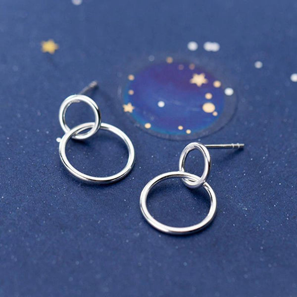 SoulSisters Ohrringe Ohrringe Kreise aus 925 Sterling Silber, Ohrstecker 1,9cm