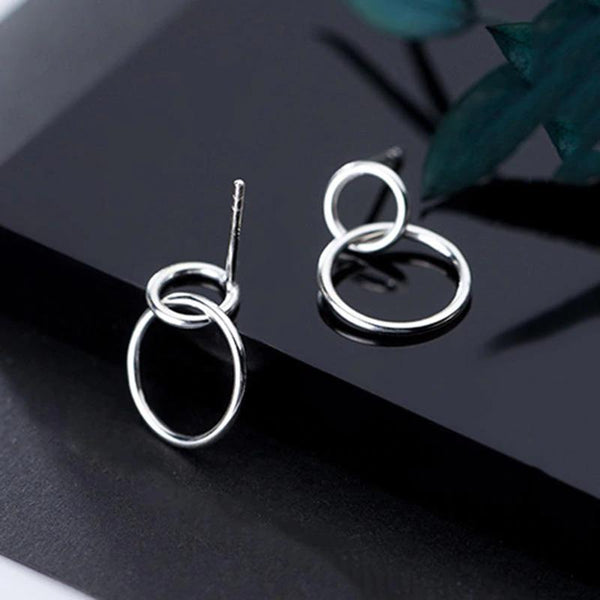 SoulSisters Ohrringe Ohrringe Kreise aus 925 Sterling Silber, Ohrstecker 1,9cm