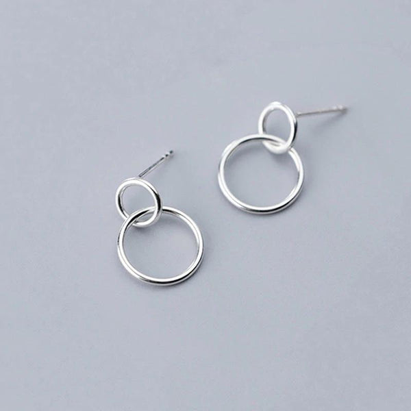 SoulSisters Ohrringe Ohrringe Kreise aus 925 Sterling Silber, Ohrstecker 1,9cm