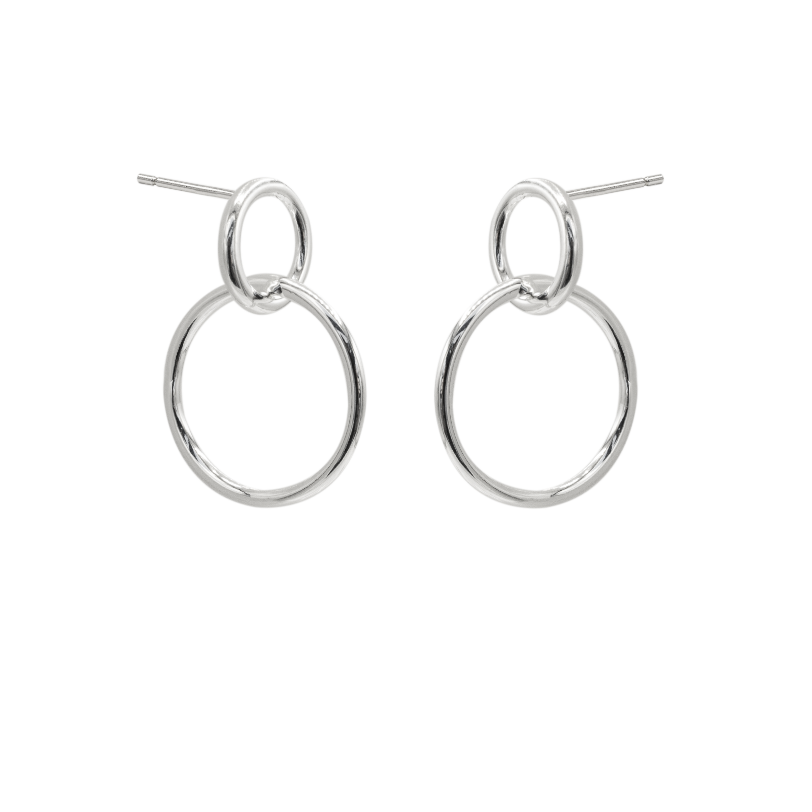 SoulSisters Ohrringe Ohrringe Kreise aus 925 Sterling Silber, Ohrstecker 1,9cm