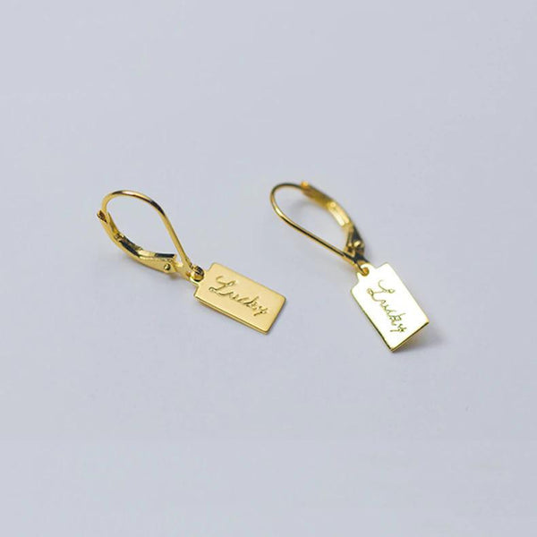 Ohrringe LUCKY aus 925 Sterling Silber vergoldet Ohrclips