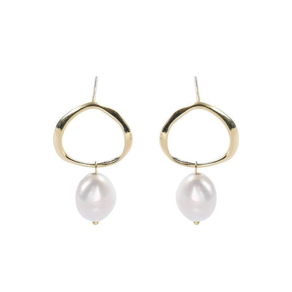 SoulSisters Ohrringe Ohrringe mit Süßwasserzuchtperlen Anhänger aus 925 Sterling Silber vergoldet