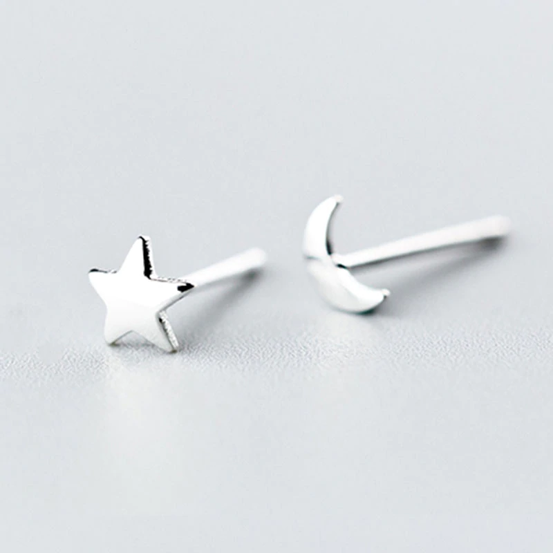 Ohrringe Mond & Stern Ohrstecker aus 925 Sterling Silber –  SoulSisters-Lieblingsschmuck