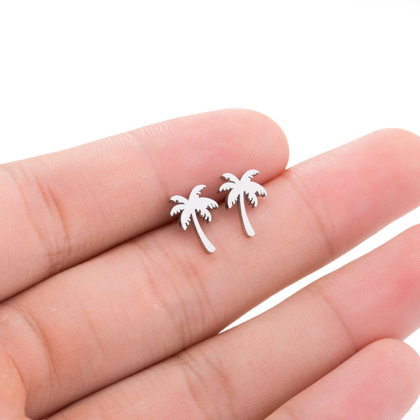 Ohrringe Palme versilbert