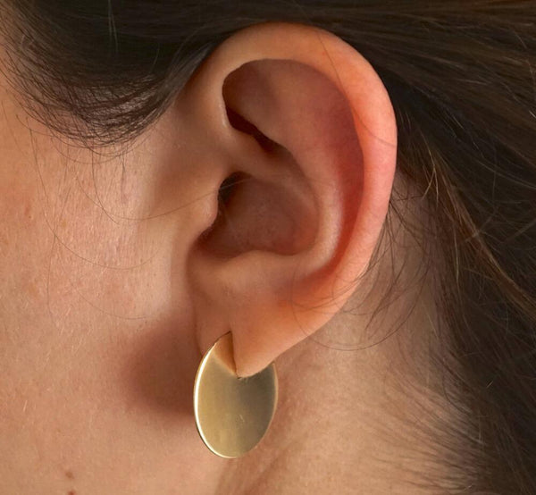 Ohrringe vergoldet Ohrstecker dreiviertel Kreis