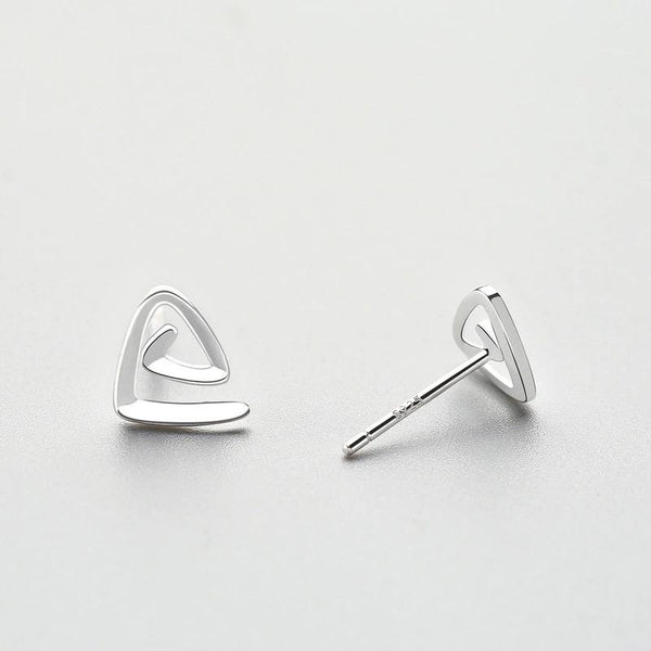 SoulSisters Ohrringe Ohrstecker Spirale Dreieck 925 Sterling Silber, Ø7mm