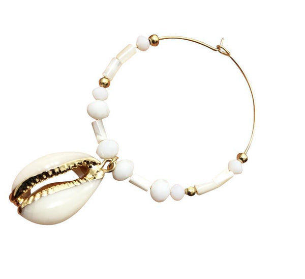 Statement Ohrhänger Boho mit Kauri Muscheln