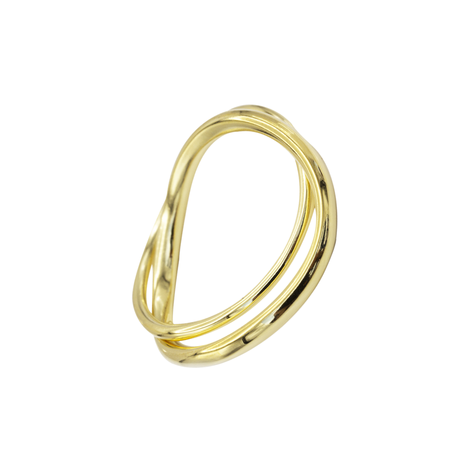 SoulSisters Ring Ring doppelt gedreht 925 Sterling Silber vergoldet, verstellbar