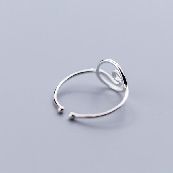 Ring filigran Wanderlust mit Welle aus 925 Sterling Silber, verstellbar