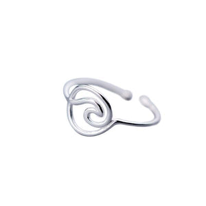 Ring filigran Wanderlust mit Welle aus 925 Sterling Silber, verstellbar