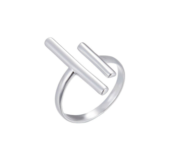 Ring Geo Stab aus 925 Sterling Silber, größenverstellbar