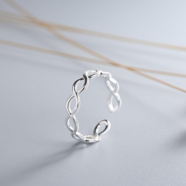 Ring Infinity aus 925 Sterling Silber, verstellbar