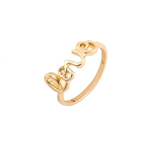 SoulSisters Ring Ring Love Letter Trendschmuck vergoldet