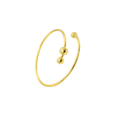 SoulSisters Ring Ring mit Kugel aus 925 Sterling Silber vergoldet, verstellbar