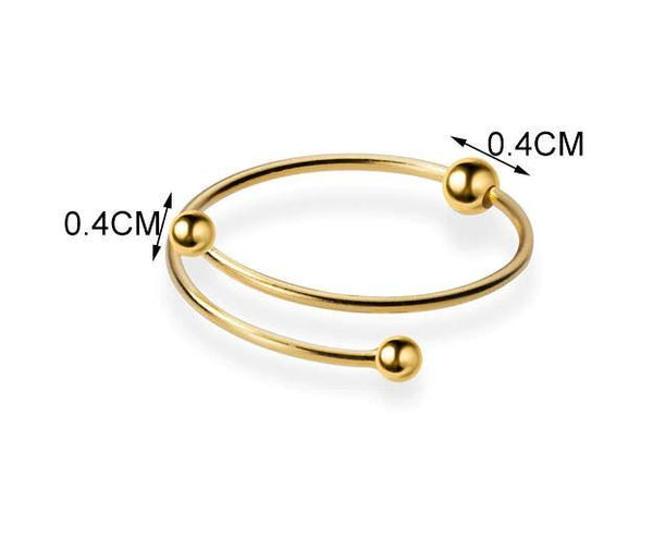 SoulSisters Ring Ring mit Kugel aus 925 Sterling Silber vergoldet, verstellbar