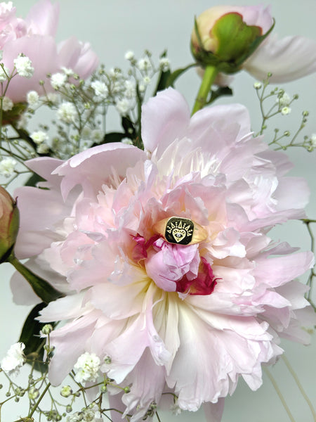 Ring Siegelring mit Herz & Auge aus 925 Sterling Silber vergoldet, verstellbar