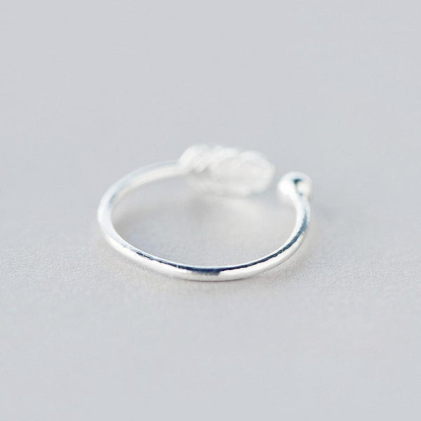 Ring verstellbar Feder aus 925 Sterling Silber
