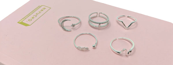 Ring Welle aus 925 Sterling Silber, verstellbar